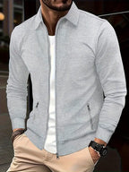 Camisa de hombre con cremallera y diseño smart casual