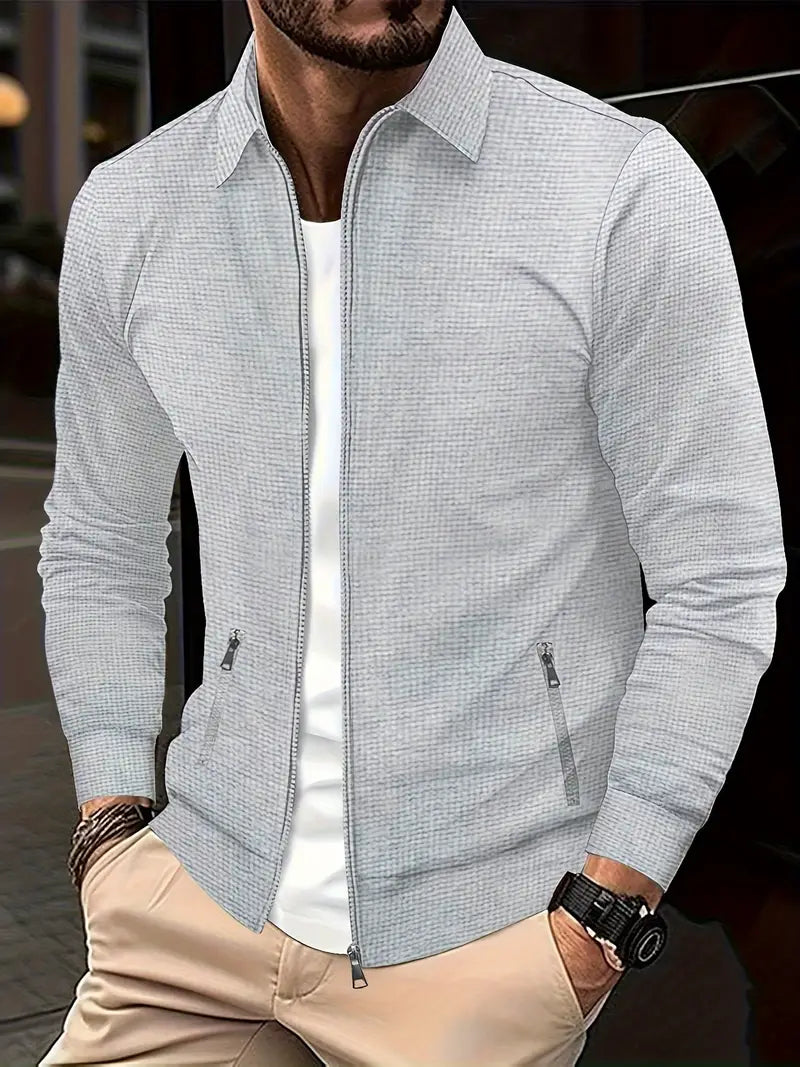 Camisa de hombre con cremallera y diseño smart casual