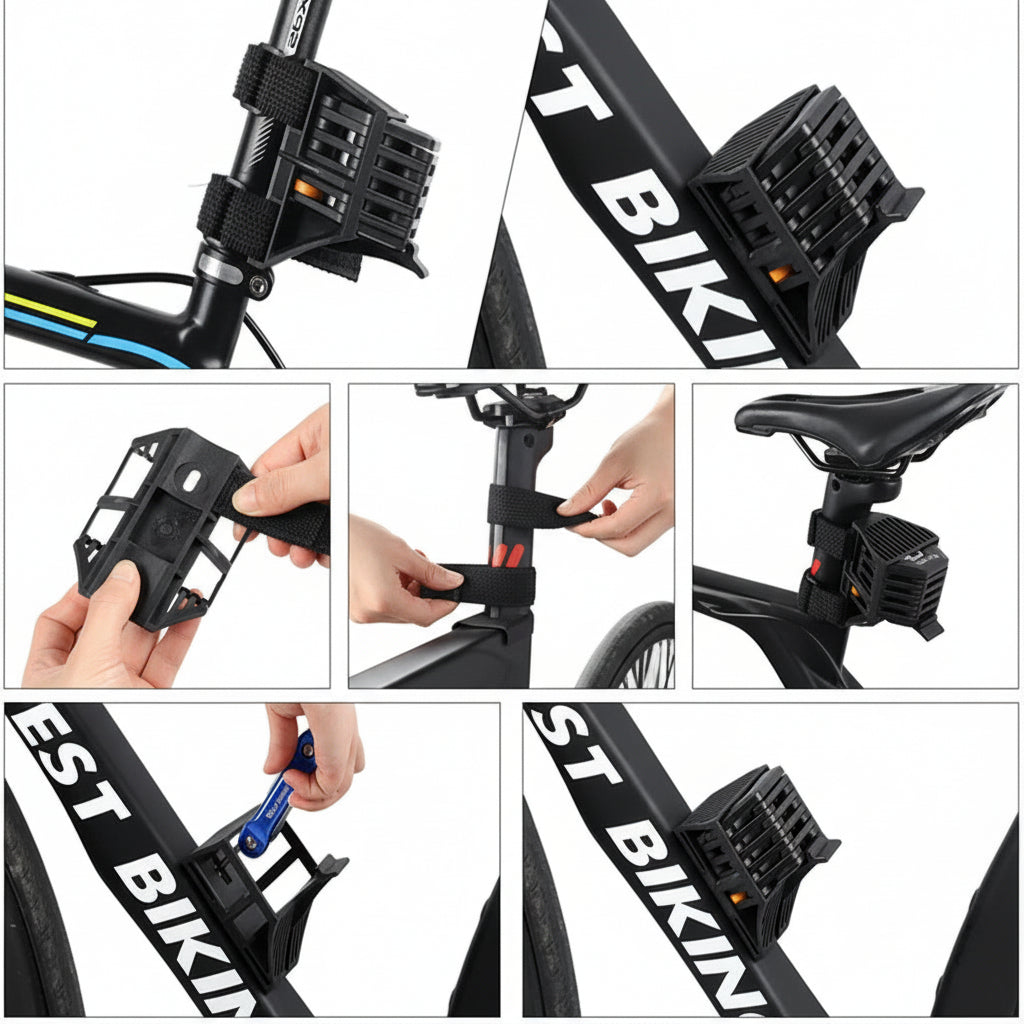 Foldbar Cykellås – Kompakt, Letvægtig & Høj-Sikkerhed Design | Robust Legeringsstål med Nøgler, Holder & Opbevaringsboks
