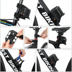 Foldbar Cykellås – Kompakt, Letvægtig & Høj-Sikkerhed Design | Robust Legeringsstål med Nøgler, Holder & Opbevaringsboks