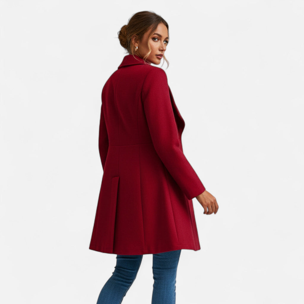 Cappotto Invernale Donna in Misto Lana con Revers