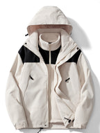 Giacca Outdoor Uomo 3 in 1 con Cappuccio e Interno Removibile