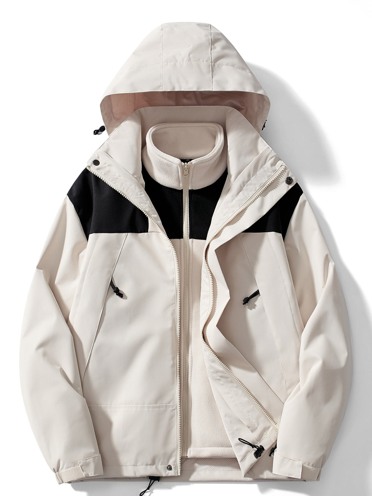 Giacca Outdoor Uomo 3 in 1 con Cappuccio e Interno Removibile