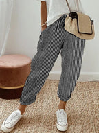 Pantalon femme décontracté chic en lin ANFINITE