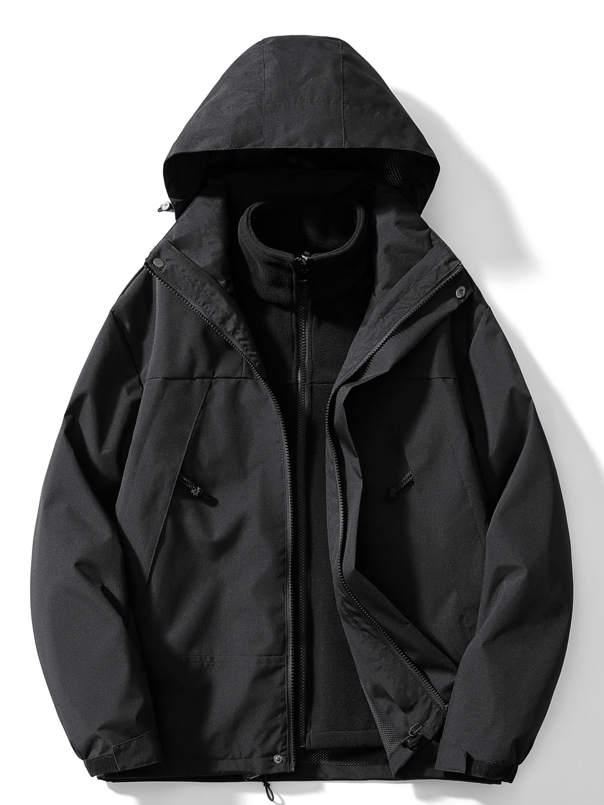 Giacca Outdoor Uomo 3 in 1 con Cappuccio e Interno Removibile