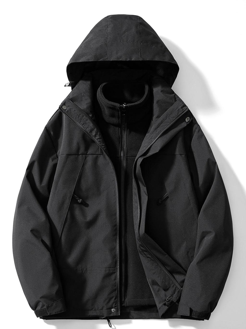 Chaqueta outdoor para hombre 3 en 1 con capucha e interior extraíble