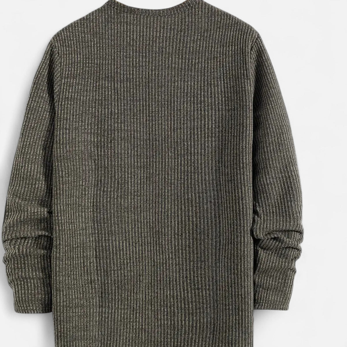 Pull homme en maille torsadée à boutons - col rond Henley élégant et décontracté