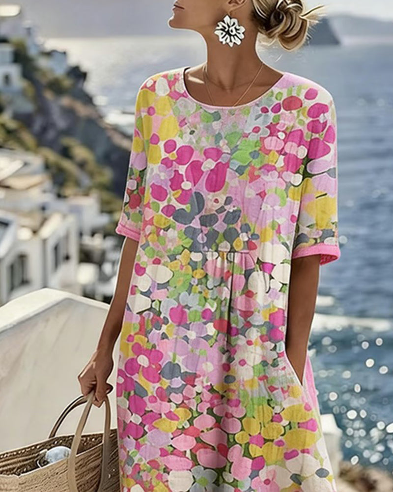 Abito Midi Floreale Estivo ANFINITE Adriana
