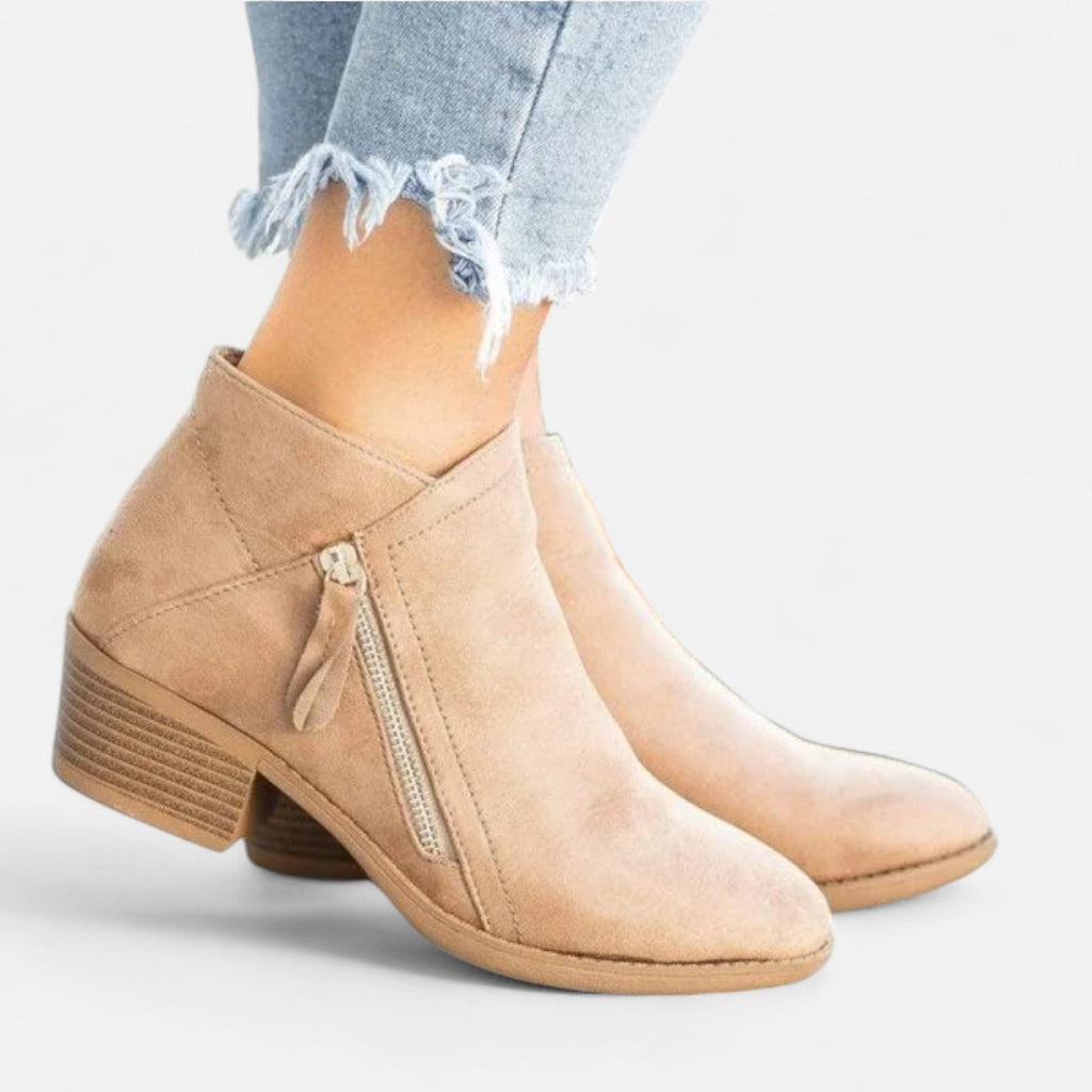 Bottines orthopédiques pour femme en véritable cuir
