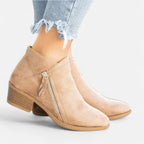 Bottines orthopédiques pour femme en véritable cuir