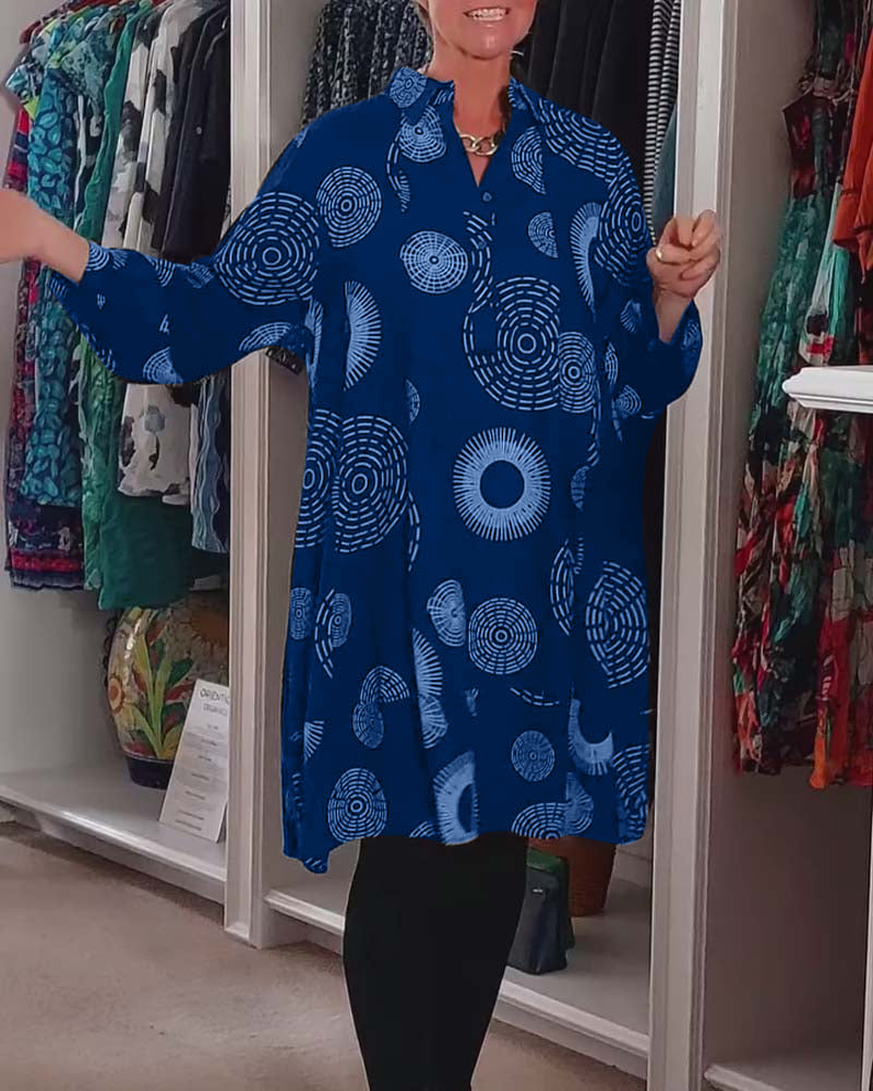 Casual Kjole Geometrisk Print Moderne Stil