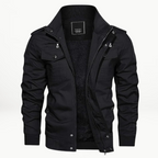 Chaqueta de invierno acolchada para hombre con cuello alto – Estilo utilitario y comodidad para el frío