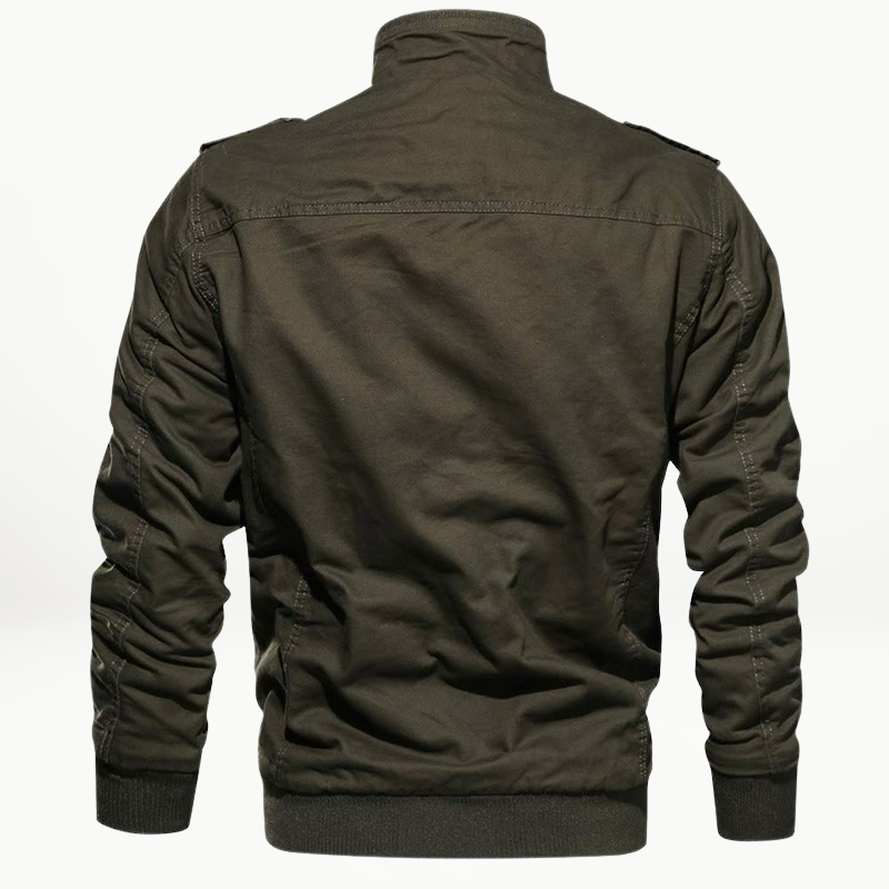 Chaqueta de invierno acolchada para hombre con cuello alto – Estilo utilitario y comodidad para el frío