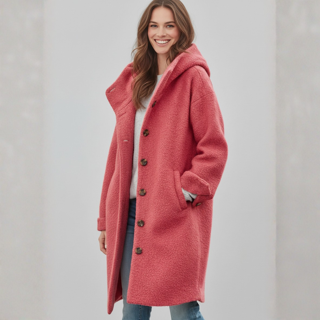 ANFINITE – Varm Lang Damefrakke med Knaplukning