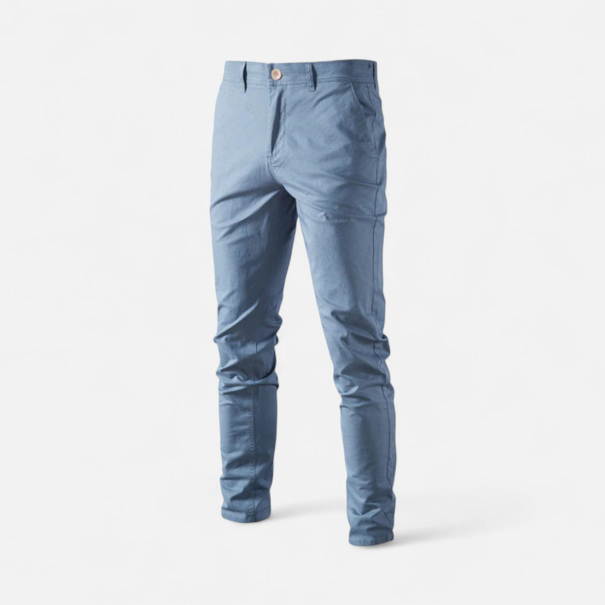 Pantaloni Chino Uomo in Misto Cotone dal Taglio Sartoriale