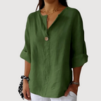 Bluse V-Hals Silhuet Elegant Komfort