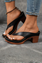 Sandali con Tacco Blocco Basso e Comfort Stabile
