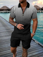 Conjunto casual de hombre con estampado colorido