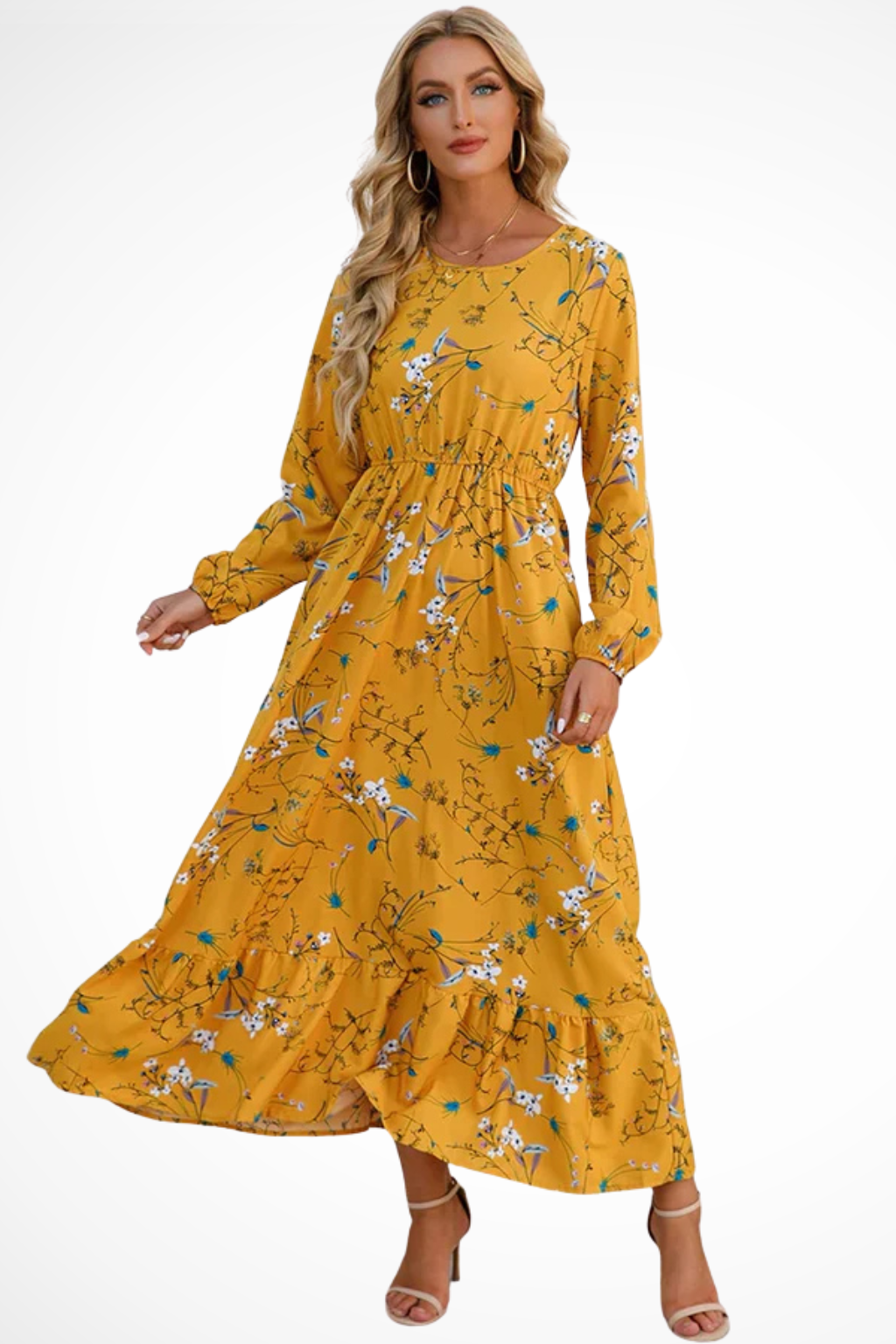 Blomsterkjole Boho Silhuet Elegant Sommerstil