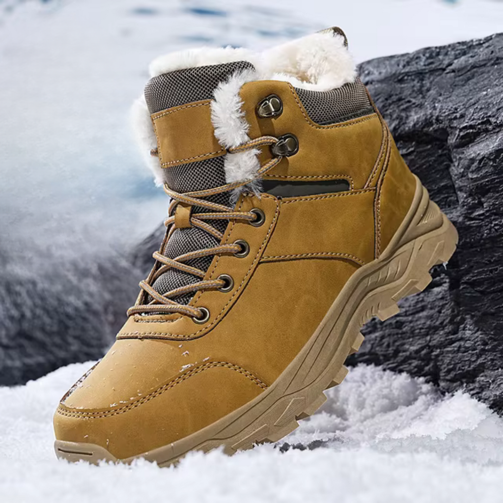 Stivali da Trekking Invernali per Uomini | Foderati in Pile & Impermeabili | Antiscivolo & Caldi