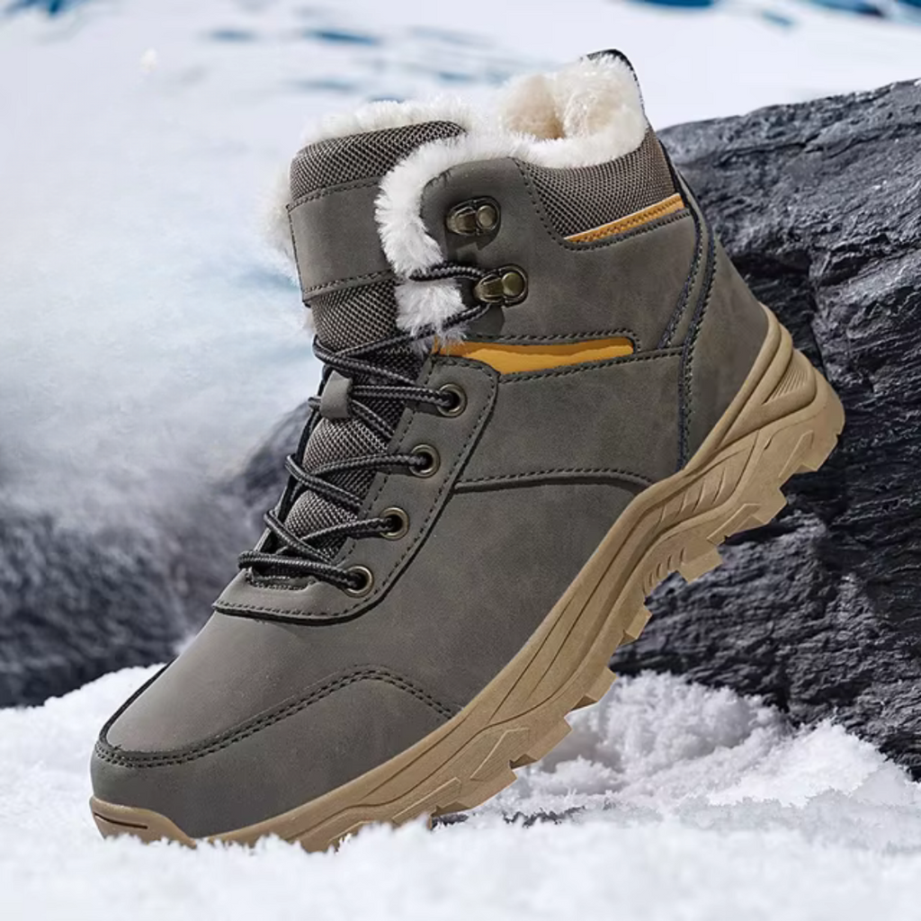 Stivali da Trekking Invernali per Uomini | Foderati in Pile & Impermeabili | Antiscivolo & Caldi