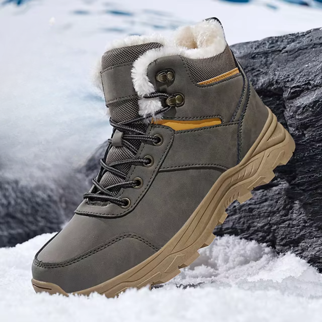 Stivali da Trekking Invernali per Uomini | Foderati in Pile & Impermeabili | Antiscivolo & Caldi