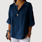 Bluse V-Hals Silhuet Elegant Komfort
