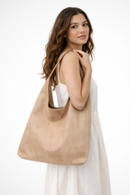 Borsa a Spalla Minimalista con Manico Semplice e Silhouette Pura