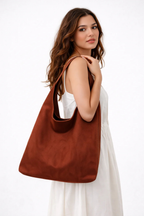 Borsa a Spalla Minimalista con Manico Semplice e Silhouette Pura