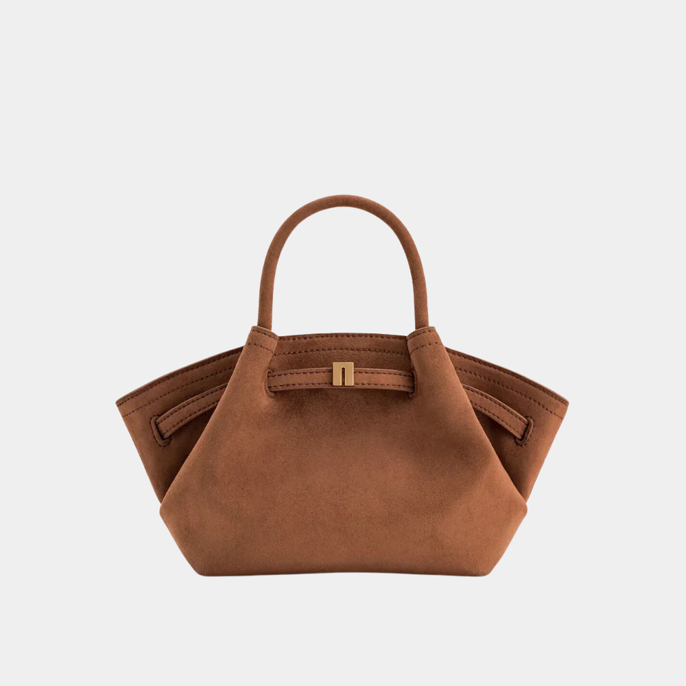Borsa Donna Effetto Camoscio con Chiusura Magnetica