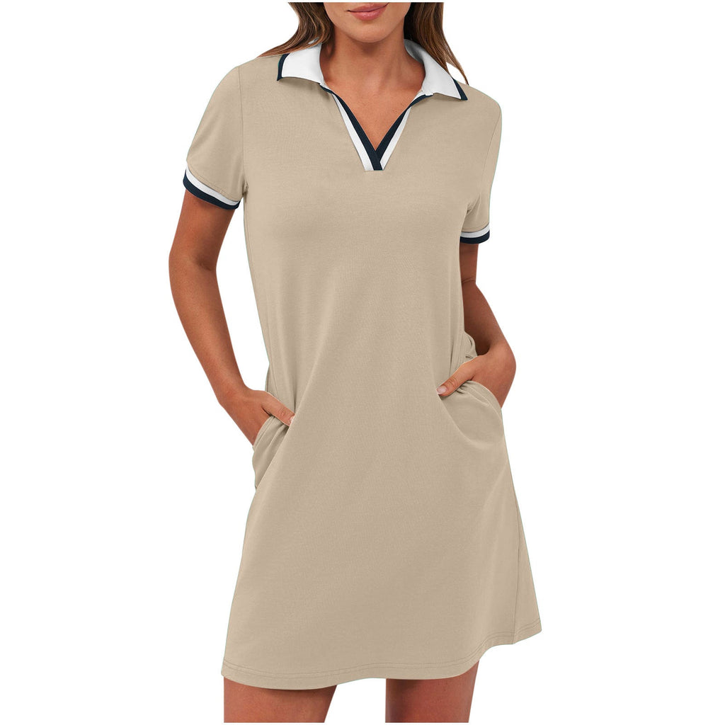 Robe polo femme sport-chic avec poches