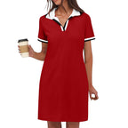 Robe polo femme sport-chic avec poches
