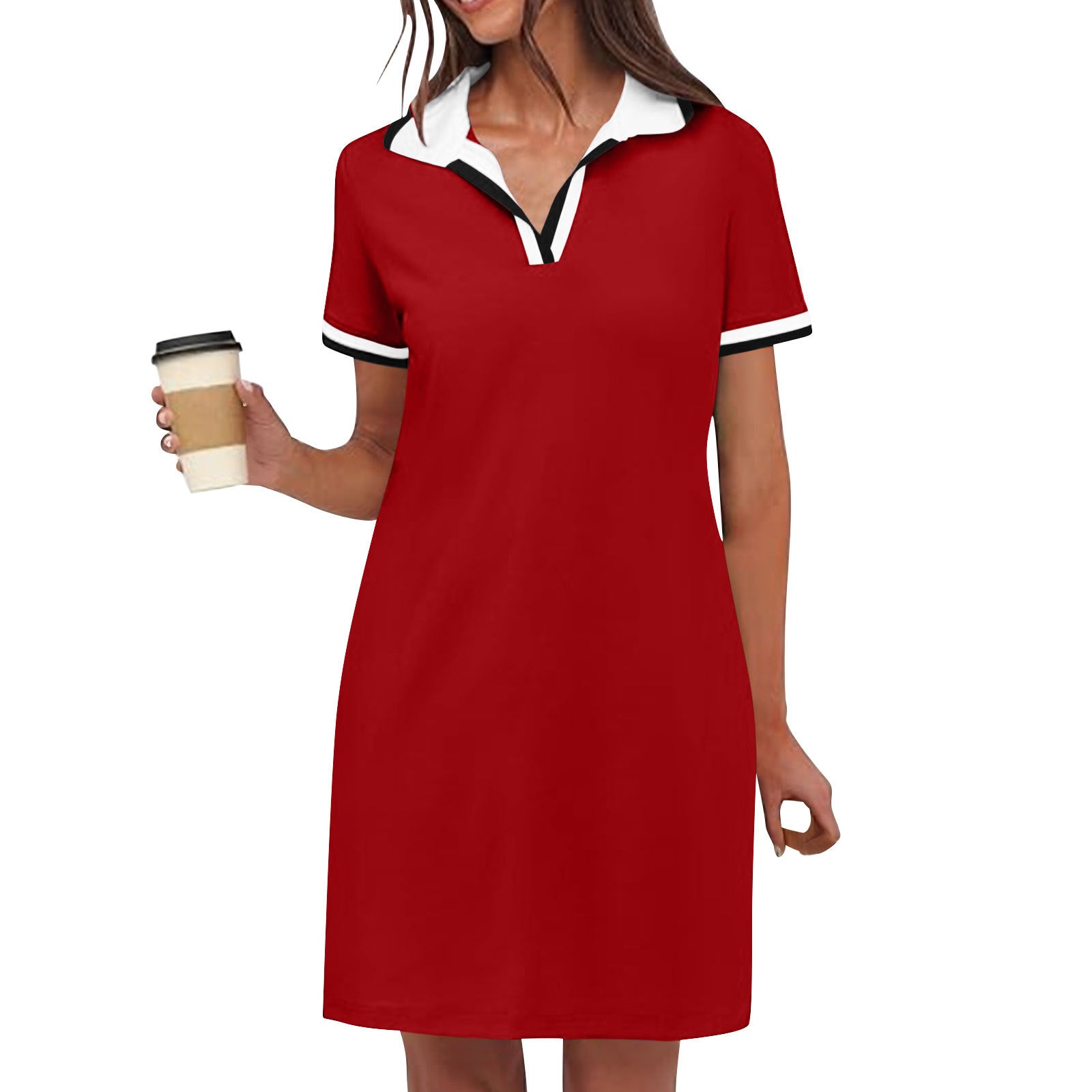 Robe polo femme sport-chic avec poches