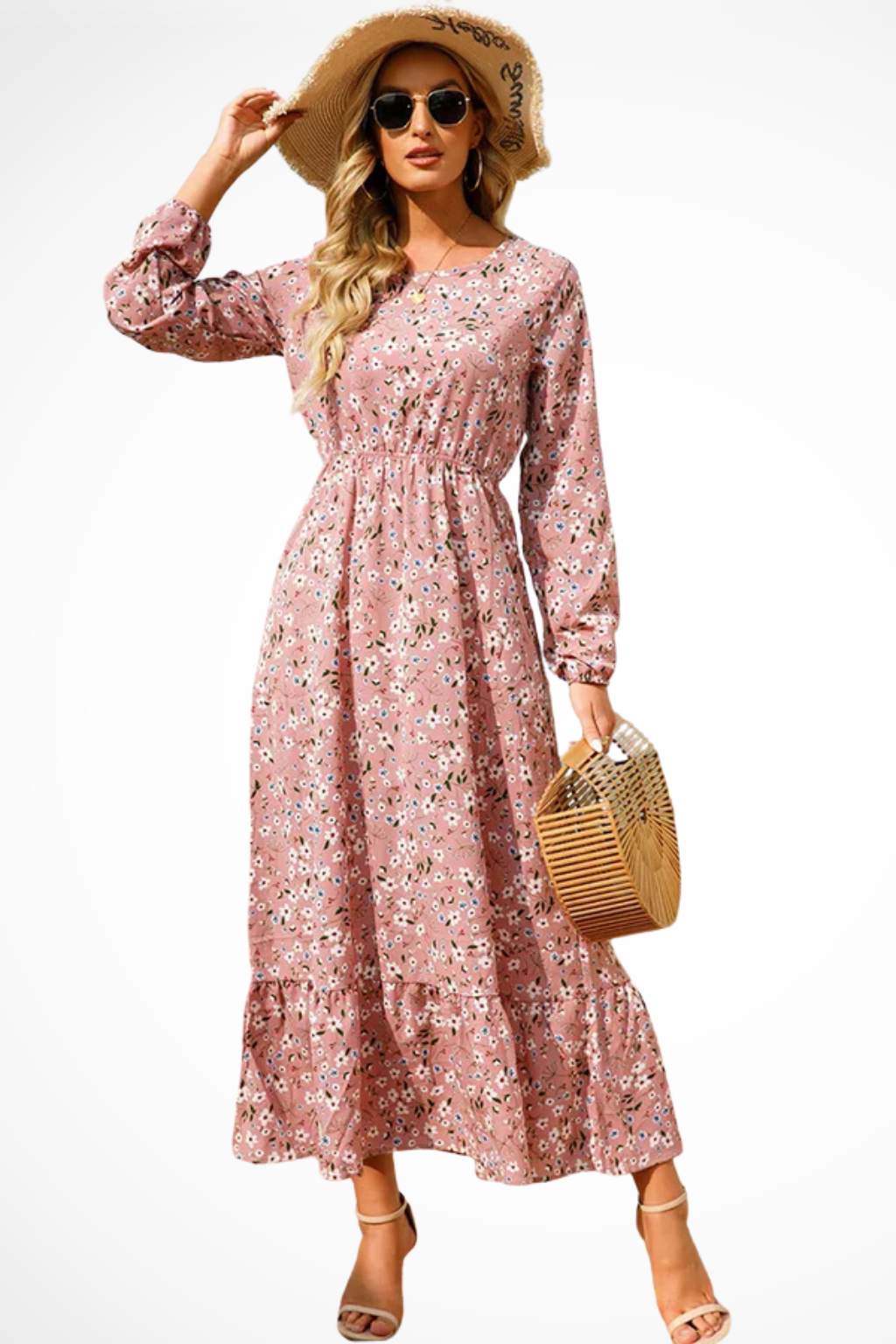 Blomsterkjole Boho Silhuet Elegant Sommerstil