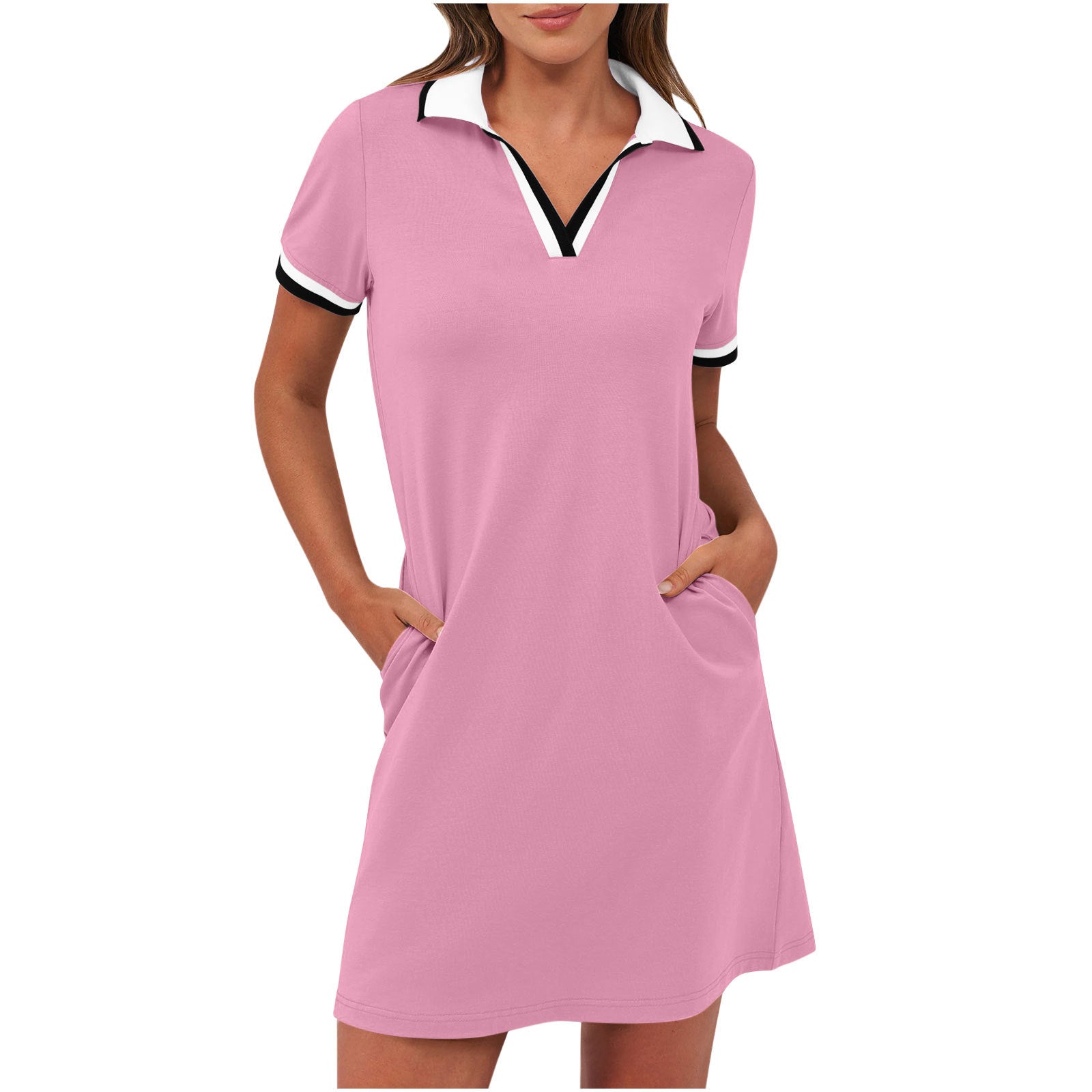 Robe polo femme sport-chic avec poches