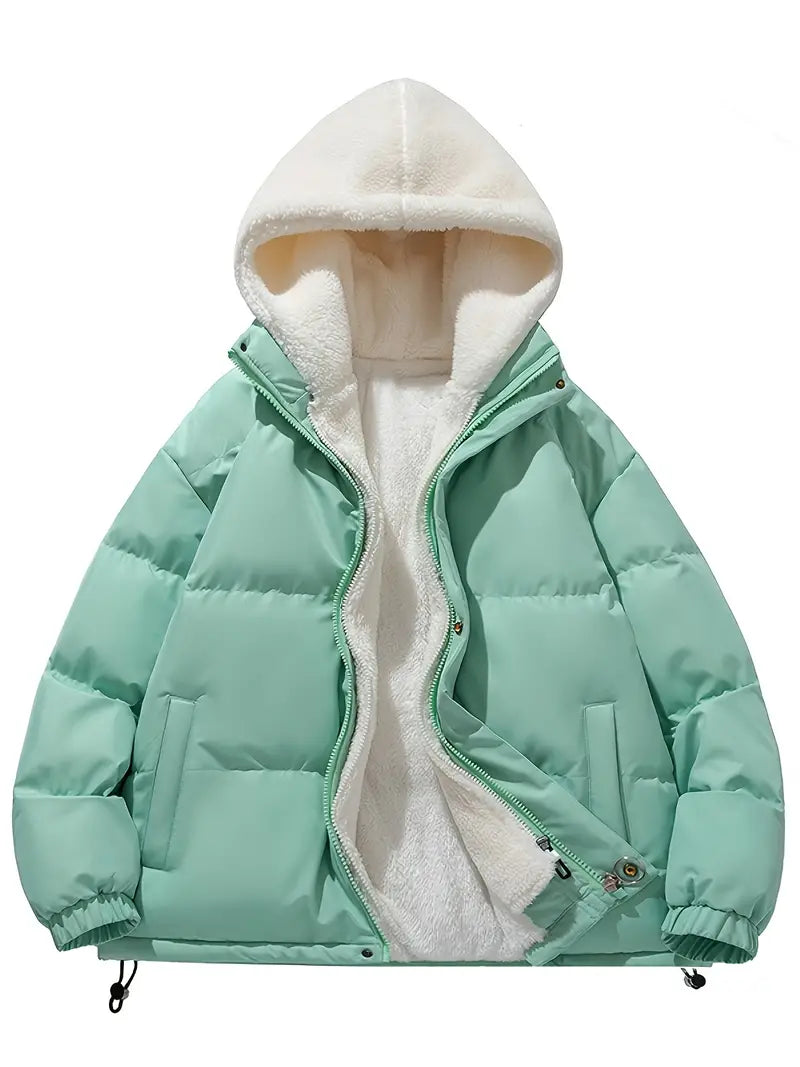 Piumino Donna con Interno Sherpa e Cappuccio