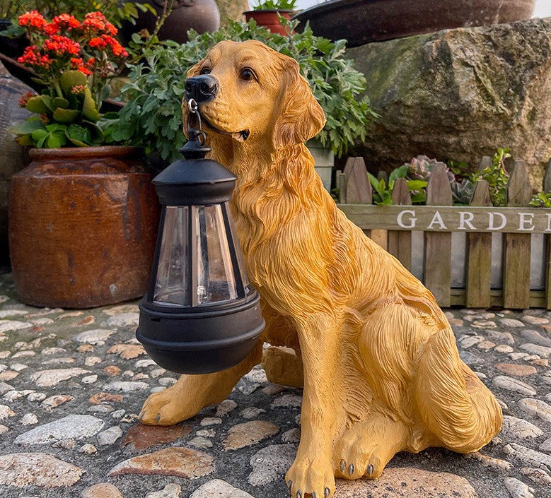 Zonne-energie Hondenbeeld met LED Verlichting - LumiPup