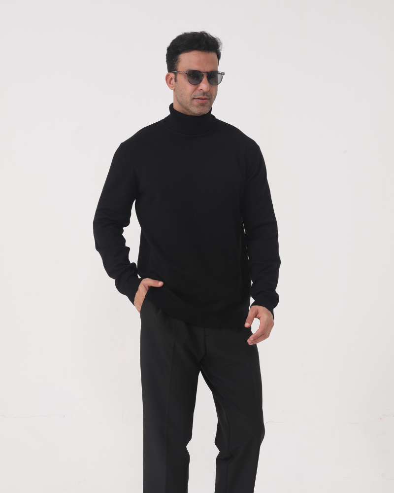 Pull à col roulé pour homme en maille fine - Élégant, doux et raffiné