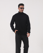 Pull à col roulé pour homme en maille fine - Élégant, doux et raffiné