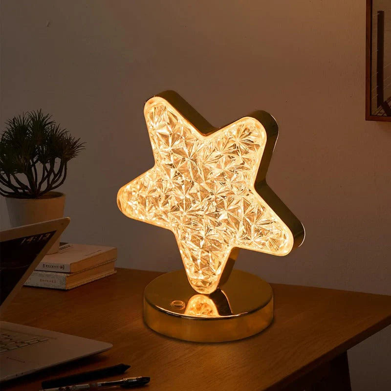 Lámpara de mesa Celestia con cristal mágico y regulación de la intensidad luminosa