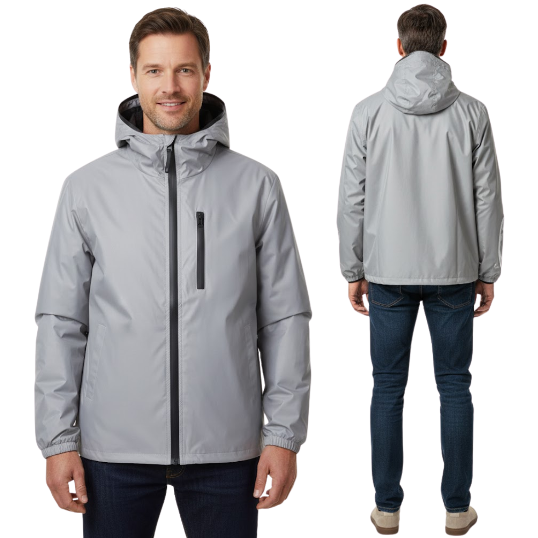 Herre Vandtæt Refleksjakke | Synlig, Vindafvisende & Ideel til Regnvejr