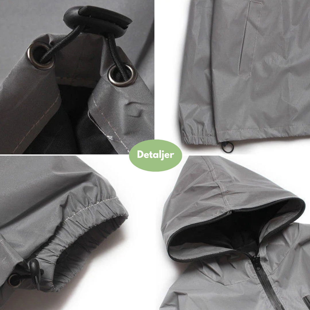 Herre Vandtæt Refleksjakke | Synlig, Vindafvisende & Ideel til Regnvejr