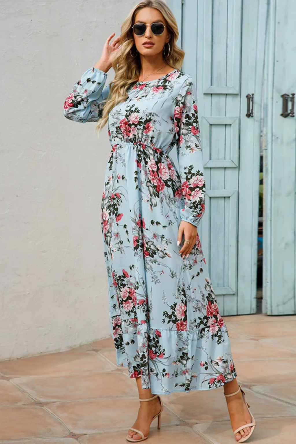 Abito Midi Floreale Boho Silhouette Elegante Stile Estivo
