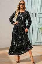Abito Midi Floreale Boho Silhouette Elegante Stile Estivo