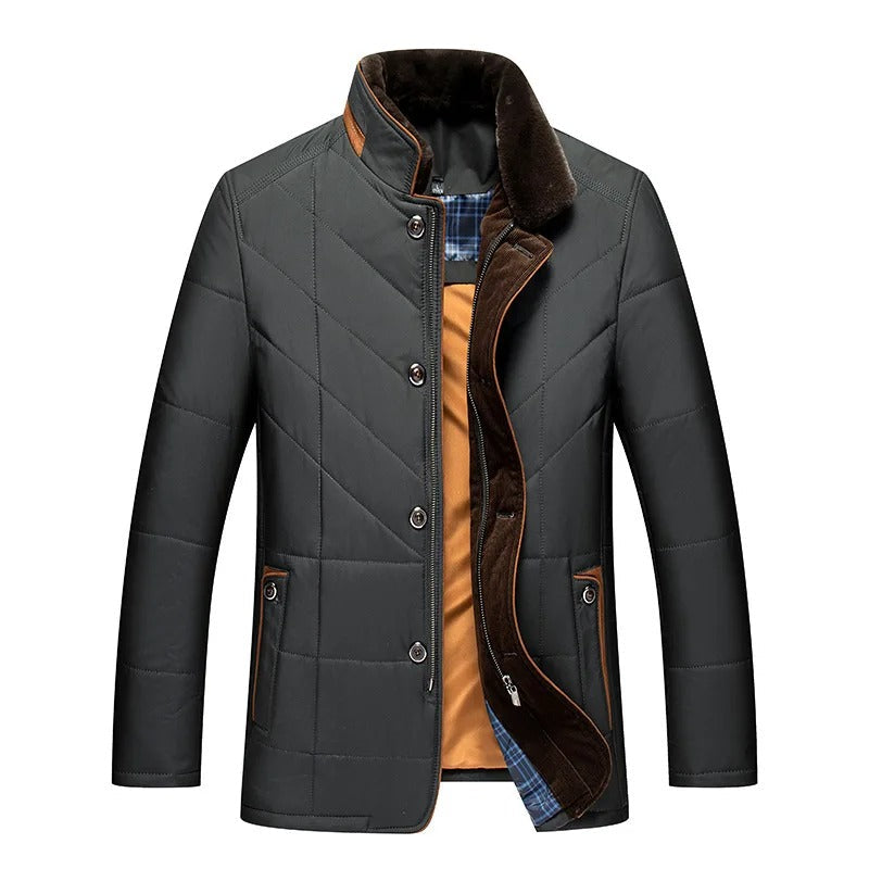 Veste d’hiver matelassée pour homme avec col doux – élégante et chaude