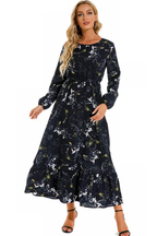 Abito Midi Floreale Boho Silhouette Elegante Stile Estivo