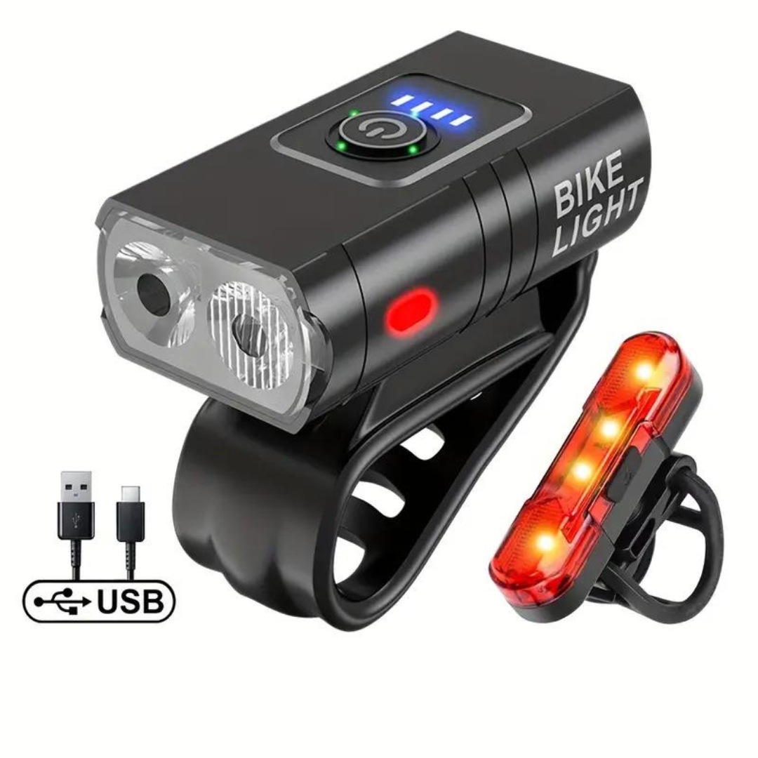 Luce LED per bicicletta - 1000 & 500 lumen - Ricaricabile USB
