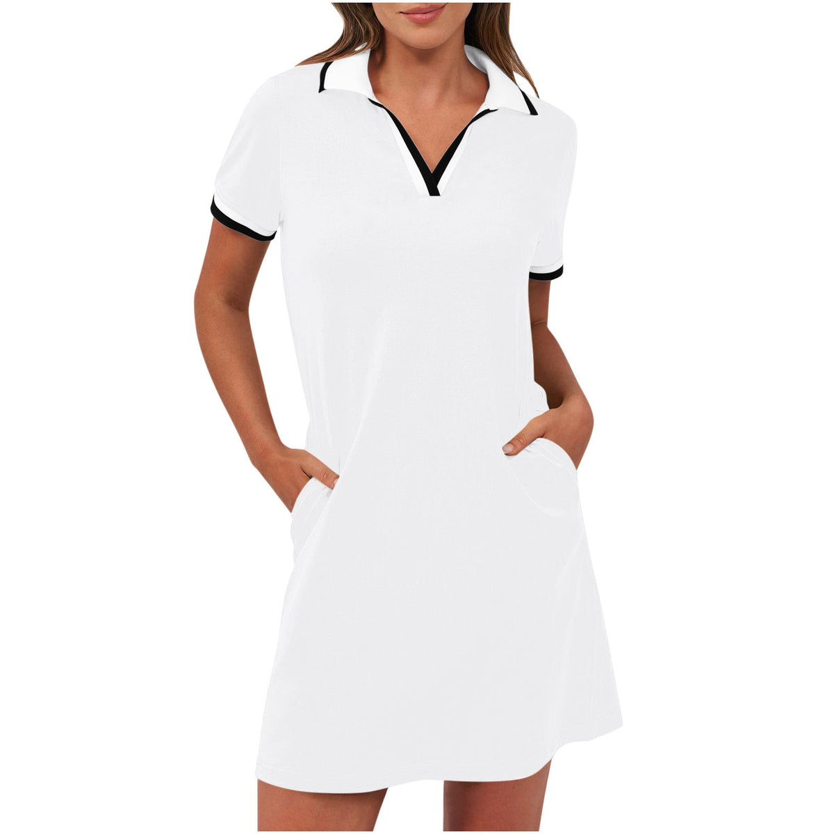 Robe polo femme sport-chic avec poches