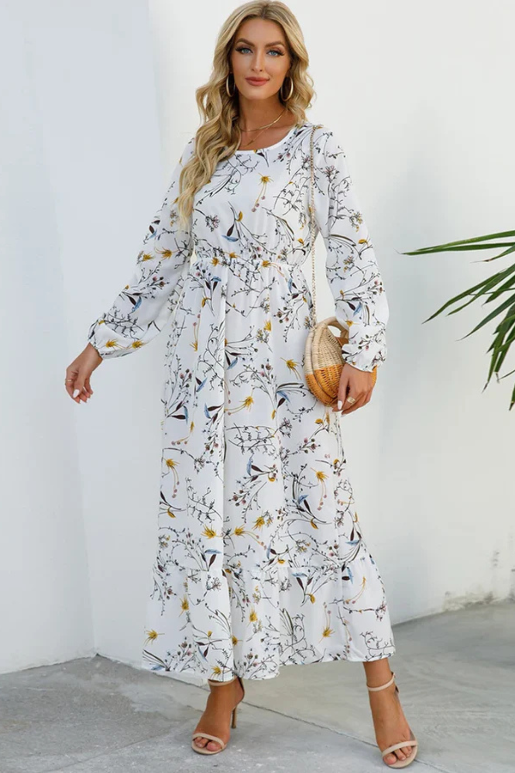 Blomsterkjole Boho Silhuet Elegant Sommerstil