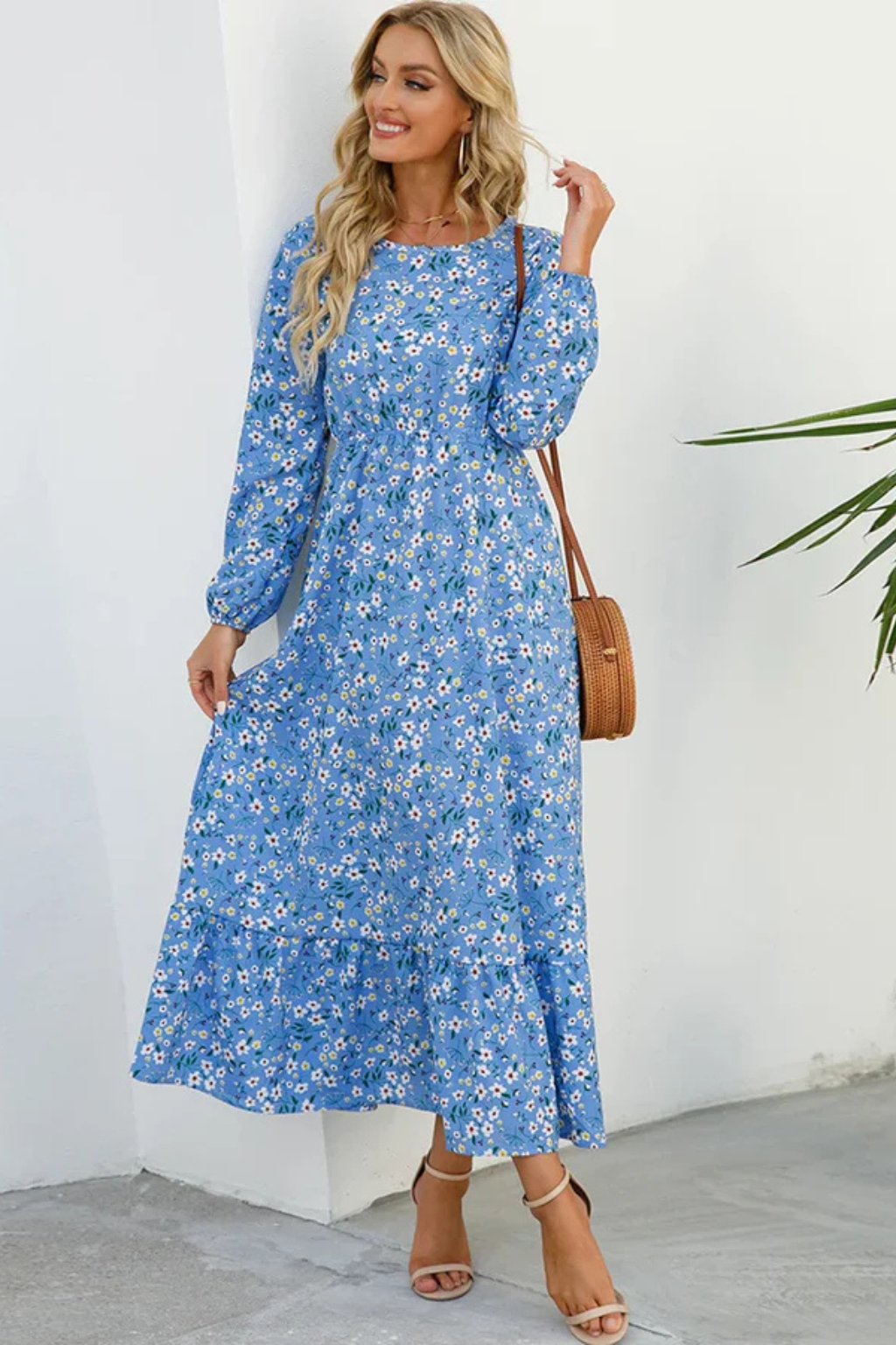 Blomsterkjole Boho Silhuet Elegant Sommerstil